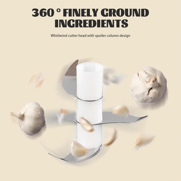 Intelligent elektrisk vitlöksmaskin USB mini vitlökshackare Multifunktionell Ginger Chili Vitlöksstötare Pink 250ml