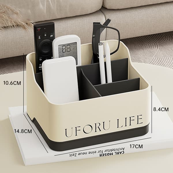 Desktop Organizer Box för diverse Stor kapacitet Efterbehandling Case för vardagsrum
