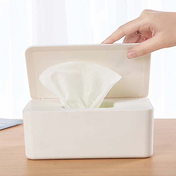 Multifunktionell Mask Box Organizer Förseglad Fuktad Vävnadslåda För Vardagsrum Kök Green White