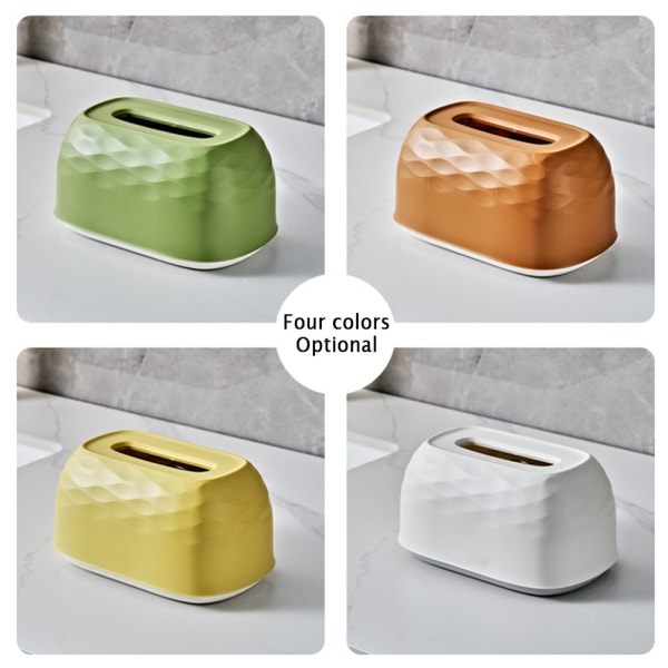 Enkel Water Ripple Tissue Box med vårdammtät organizer Green Regular