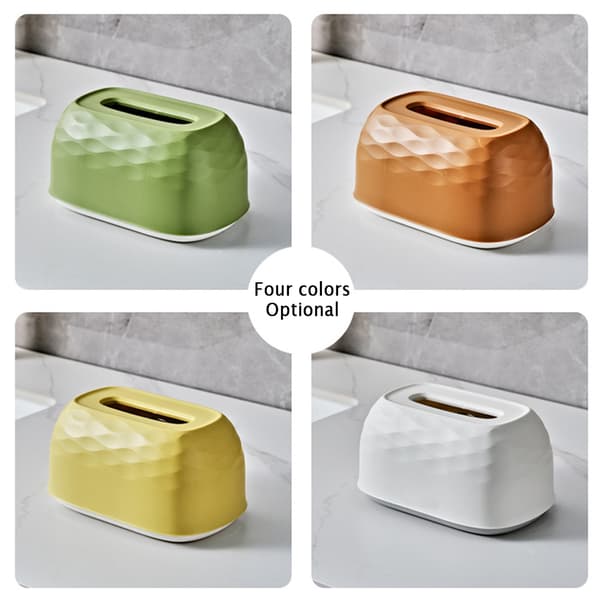 Enkel Water Ripple Tissue Box med vårdammtät organizer White Regular