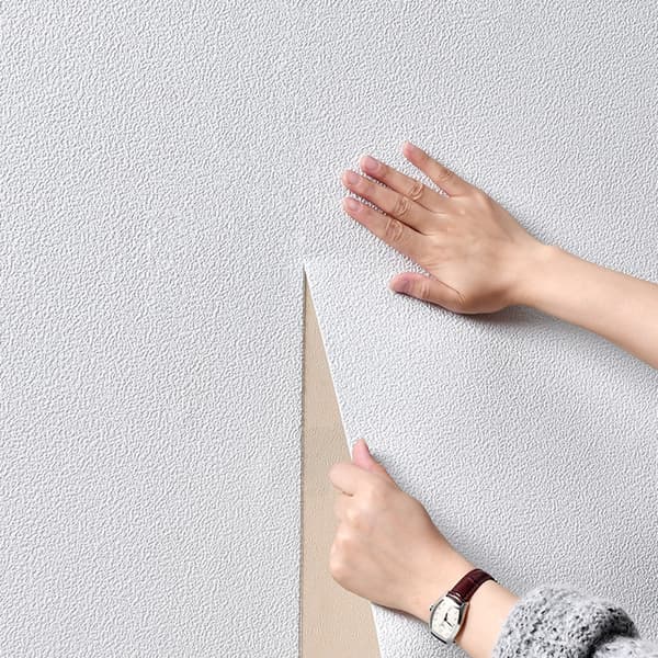 3D Diatomite Mönster Tapet Bakgrund Väggdekoration För sovrum Hem White