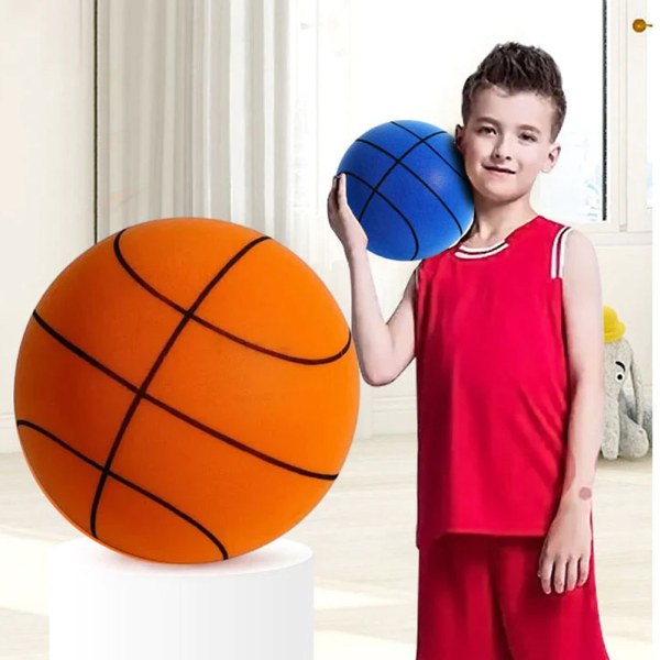 Handleshh Silents Basketball Bärbara mjuka studsbollar för inomhusaktiviteter Yellow 18cm