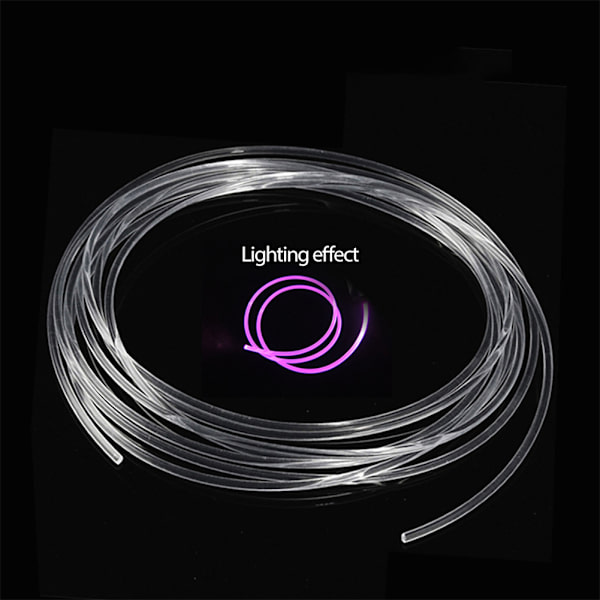 Lång 1M PMMA sidglöd optisk fiberkabel 1,5 mm/2 mm/3 mm diameter för bil LED-ljus Ljusstark