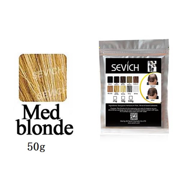 10 färger Förtjockning Hårfiberpulver 50g Hårfibrer Byggförlängningar Pulver Behandling för håravfall Medium Brown