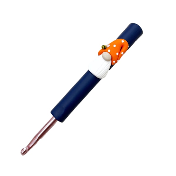Färgglad Gnome Virknål Heavy Duty Slitstark Stickad Virknål Present till Stick älskare Orange