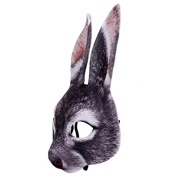 Halloween påsk Dressup Party Maskerad Kanin Mask Djur Mask Tecknad Mask White Rabbit One Size