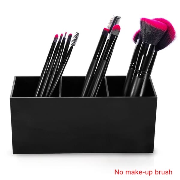 Kosmetika Akryl Makeup Tools Borsthållare Organizer Förvaringsbox Case Black