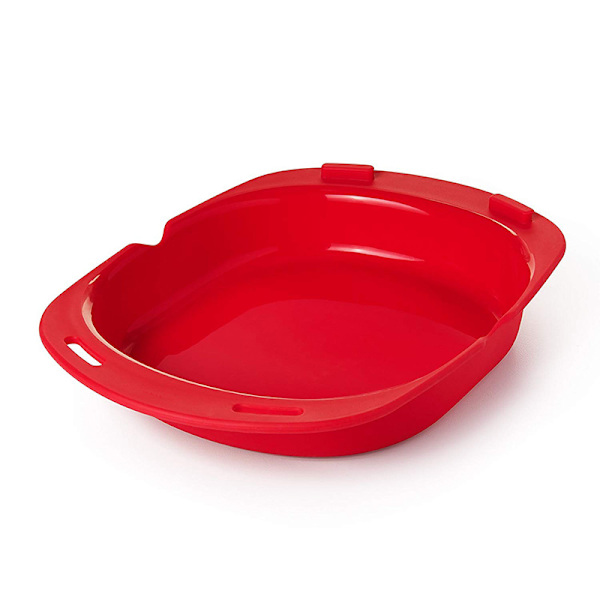 Mikrovågsugn Silikon Omelett Maker Äggrulle Bakplåt Pan Köksmaterial Red