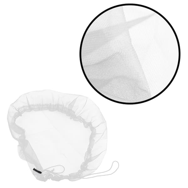 Utomhushink Mesh Cover Net Bärbar Dragstring Regnfat Skydd för Trädgård Innergård gräsmatta White M