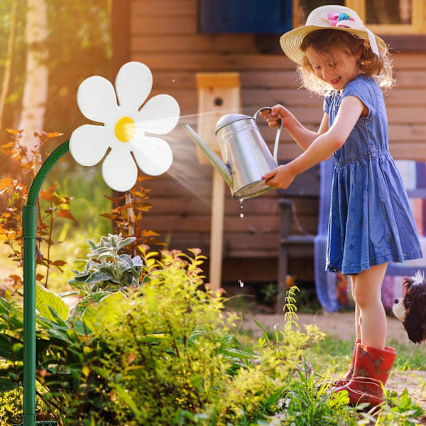 Galna Dansande Tusenskönor Trädgård Gräsmatta Sprinkler 360 Graders Vridbara Trädgårdsvattenspridare Med 3/4\" 1/2\" Adaptrar White