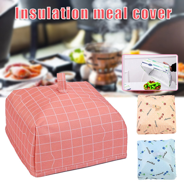 Vikbara matöverdrag Håller värmen Varma Aluminiumfolie Cover Diskar Isolering Utilidades Köksbord Tillbehör Verktyg Red Cherry Large