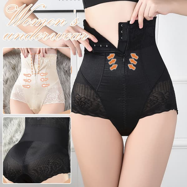 Dam kalsonger med hög midja Postpartum Mage Control Compression Trosor Black L