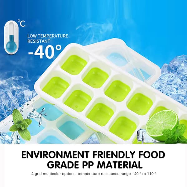 Återanvändbar DIY Popsicle Stencil Ice Cube Maker Ice Cube Trays Ice Storage Box Blue