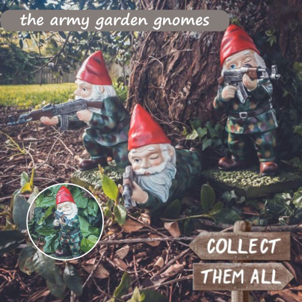 Army Garden Dwarf Julträdgårdsstaty Gräsmattdekoration Använd hartshantverk för juldekoration inomhus eller utomhus 15cm C