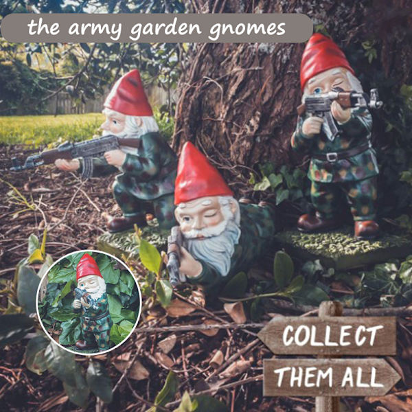 Army Garden Dwarf Julträdgårdsstaty Gräsmattdekoration Använd hartshantverk för juldekoration inomhus eller utomhus 9cm E