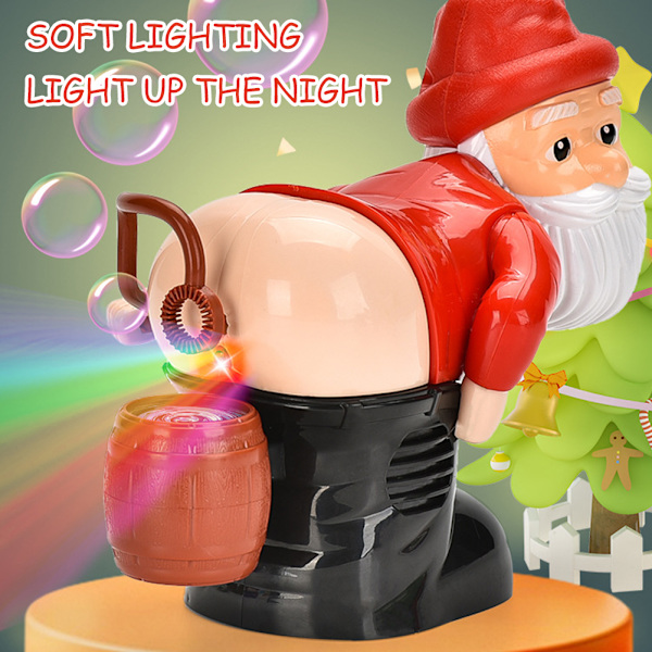 Christmas Funny Santa elektriska bubblor maskin leksak bärbar stor kapacitet bubbelblåsare för pojke flicka 1pc