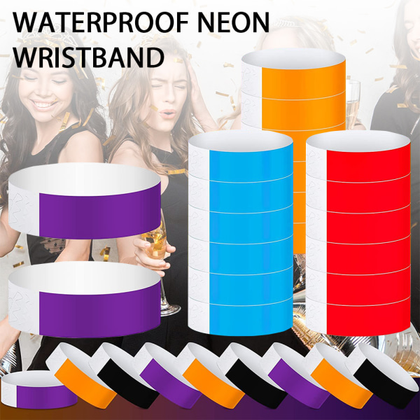 Vattentäta färgglada armband Multipurpose självhäftande konsertarmband Type A