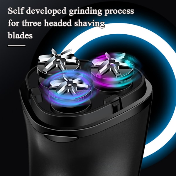 Trippelhuvud elektrisk rakapparat för män Multi-purpose snabb kroppstrimmer för hemresor Blue
