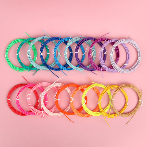 10 färger 3D-penna PLA-filamentpåfyllningar Hög temperaturbeständig 1,75 mm 3D-skrivarutskrift Penna Filament 5 M 20 Colors