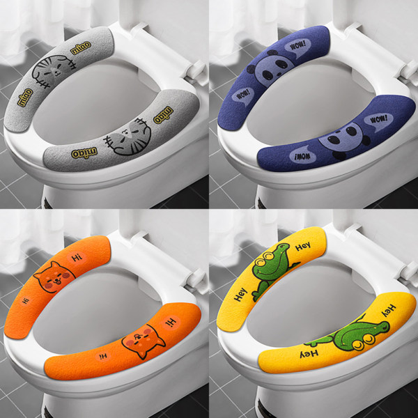 Toalettsits Toalettkuddepasta Hem Toalettpasta Universal Electrostatic Non-Trace Adsorption Toalettpasta Yellow Crocodile regular