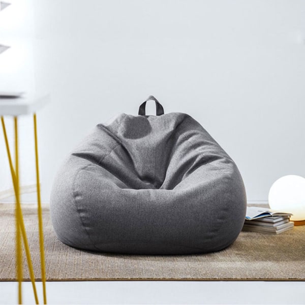 Bean Bag Cover Lazy Sofa Bekväm enfärgad Solstol Bean Bag Cover för vardagsrum Heminredning Gray 70*80