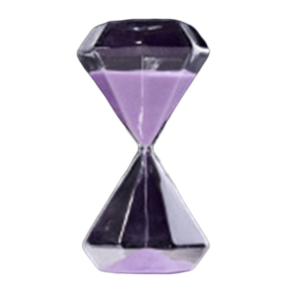 Glas timglas 5/15/30 minuter Timer Skrivbordsdekoration för kontor i hemmet Lavender Purple 5 Minutes