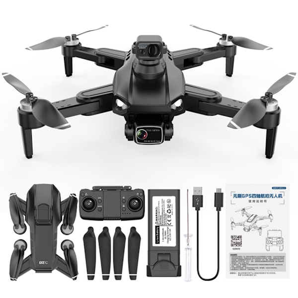 Borstlösa HD Folding Flygande Drönare Vindmotstånd Quadcopters Leksaker present till vän Familj PROSEMAX WT 3B