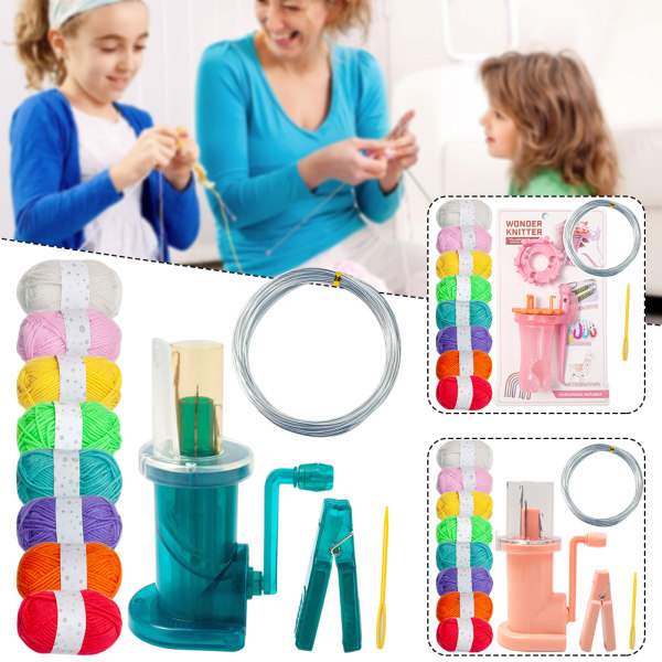 Jul handvevad repflätningsmaskin Professionell handgjord set Pink Double Headed