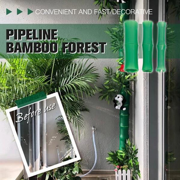 Pipeline Bamboo Forest Cover Simulering Bamboo Pipeline dekorativt cover 1 Inch5pcs