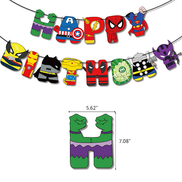Spider-Man-temafest dekoration Tillbehör Kit för barns födelsedagsfest Set A