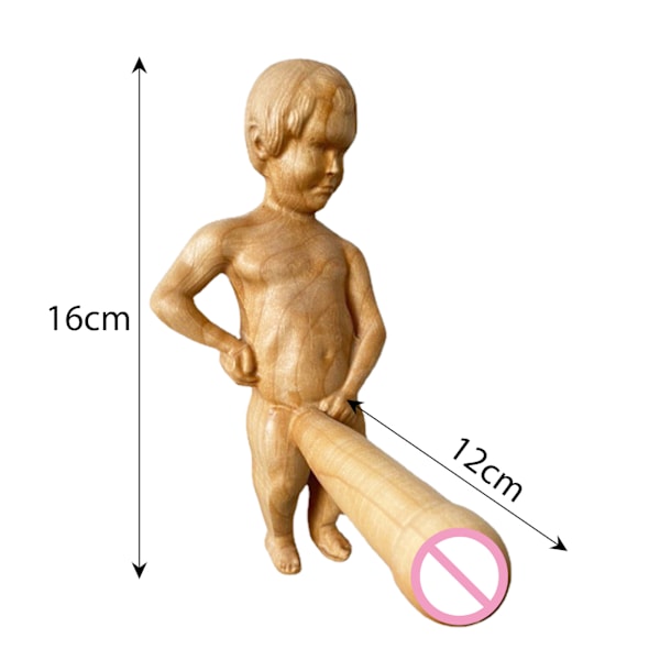 Toalettpappershållare Trä Rolig Toalettpappershållare Väggmonterad dekoration 16*12CM