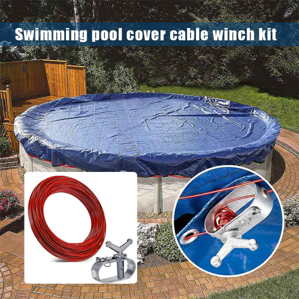 Cover kabelvinschsats Multipurpose pooltillbehör för att fästa poolöverdrag ovan mark Kit 1