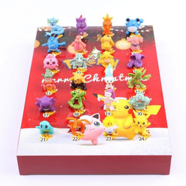24-dagars figurer Jul adventskalenderlåda Snygga leksaker Holiday Countdown Box För pojkar Flickor Vänner Atrovirens