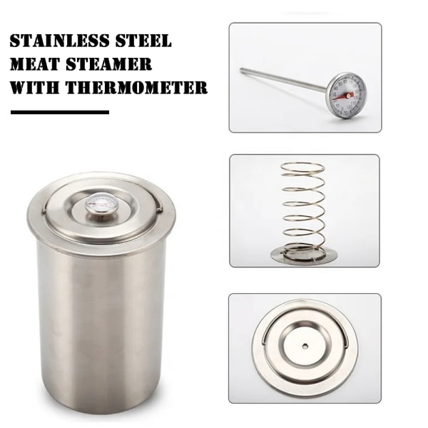Skinkmaskin i rostfritt stål med termometrar Slitstark köttfärsmaskin för flera användningsområden för fiskfjäderfä Stainless Steel