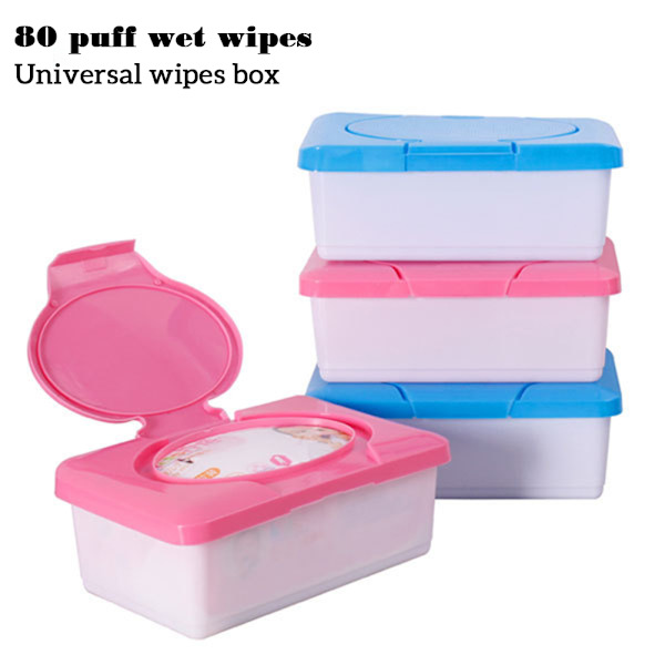 80 Wipe Wet Tissue Box Enkelt att använda Återanvändbart case för förvaring av vävnad Red
