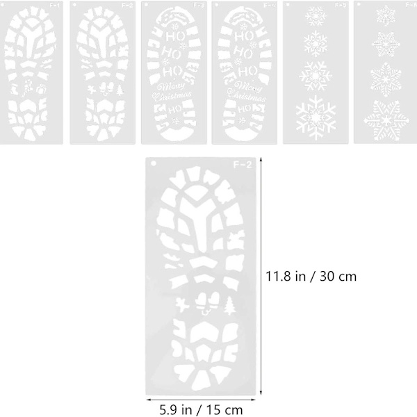 Christmas Footprints Mall Personlig lätt att torka snöflinga gör verktyg för golv 6PCs