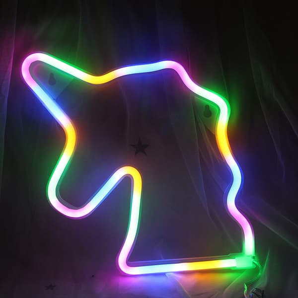 Unicorn Neonskyltar Special LED Nattljus Väggdekor Batteri Drivs För Hem Sovrum Bar Multicolour