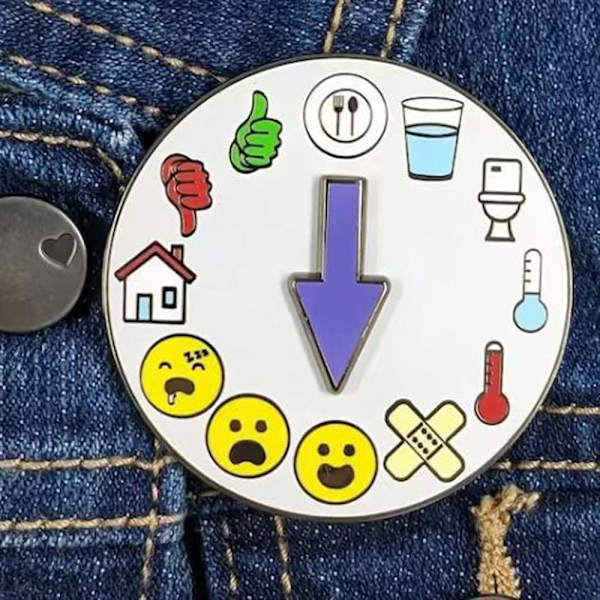 Interactive Mood Pin Snygg lätt krage Accessoarer Alla hjärtans dag present Smiling Face