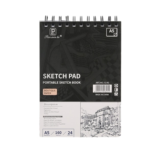 Konststudenter Skissblock Utjämnande textur Non-grad Sketch Notebook A5