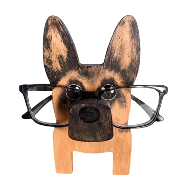 Söt julglasögonhållare Trädjur Glasögonställ Rustikt solglasögonställ Shiba Inu