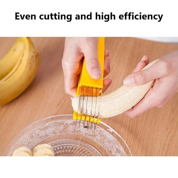 Rostfritt stål Banan-Cutter Multi-Purpose Mjuk frukt Cutter Kökstillbehör 2pcs