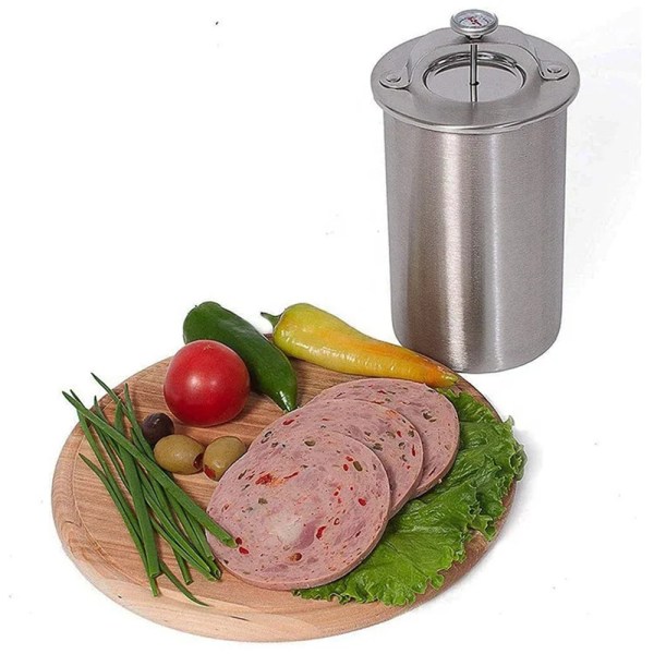 Skinkmaskin i rostfritt stål med termometrar Slitstark köttfärsmaskin för flera användningsområden för fiskfjäderfä Stainless Steel