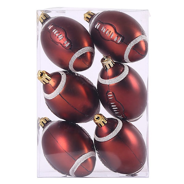 Julgranskulor Set 6 cm Sportbollar med tema Julgransprydnader Hängen för juldekoration