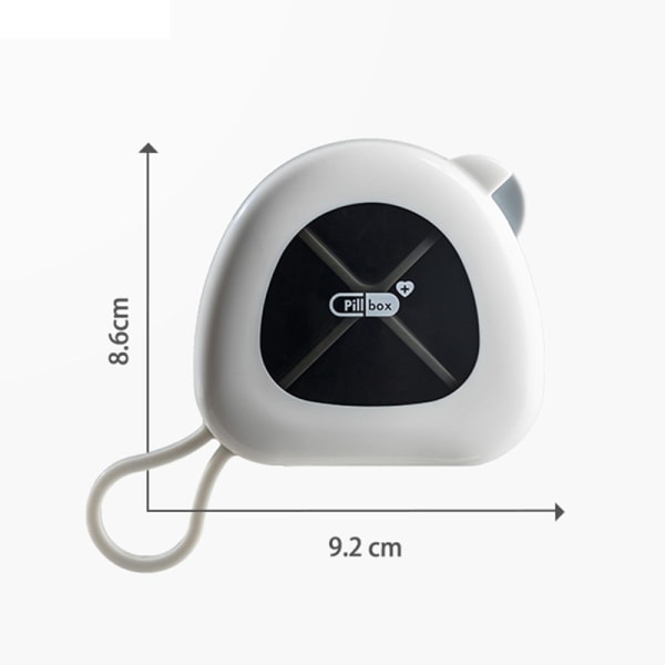 Portable Grid Pill Case Multipurpose Mini Bird Smycken Förvaringsbox Stor kapacitet förseglad case White