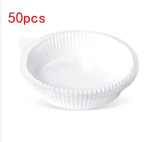 100 stycken Air Fryer Pergamentpapper Nonstick Engångsfodrad, icke-perforerad rund 50pc White