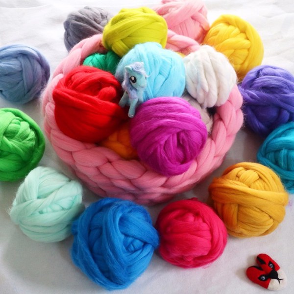36/50 färger fiberull garn roving filtning ull för nål filtning Hand spinning DIY Craft material 50 Colors