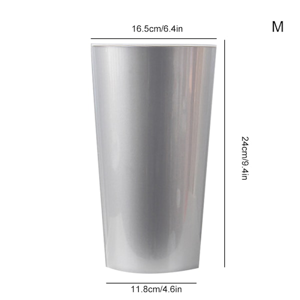 Självbevattnande kruka Violet Pots Lazy Flower Pot Automatisk bevattning Kruka Blomkruka Silver L