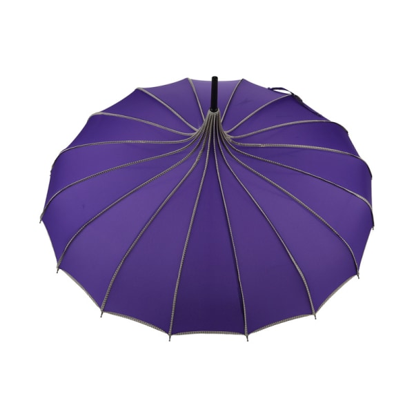 Vintage Pagoda Paraply Bröllop Fest Sol Regn UV Skyddande Paraply Black