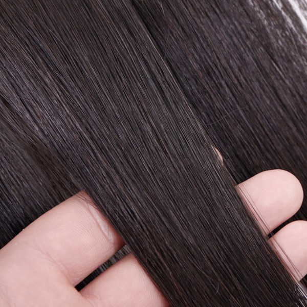 Clip-On Hair Topper Straight Extension Cover Vit Sparse Hair Hairpiece NATURAL BLACK
